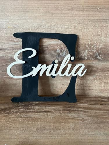 Personalisiertes Namensschild aus Holz, Emilia