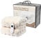 LIVIVO Faux Rabbit Fur Heated Throw - Electric Blanket in Cream, 160x130cm, 10 Heat Settings with Auto Shut Off, Overheat Protection, Soft & Cosy Plush, Machine Washable Winter Blanket