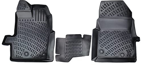 fussmattenprofi.com 3D Gummimatten Set für Ford Transit Custom 4 Sitz Baujahr 2012-2023 | Extra Hoher 5cm Rand Allwetter Auto Fussmatten I TPE Geruchlos rutschfest Fußmatten Zubehör