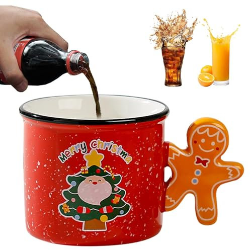 Tazze da caffè con omino di pan di , 350 ml, tazza da caffè e tè, carina, tazza creativa per bevande con manico di pan di , per caffè, latte e cioccolata calda