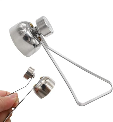 Ouvre-coquille - En acier inoxydable - Pour œuf dur cru/mou - Coupe-œuf en métal - Double face - En acier inoxydable