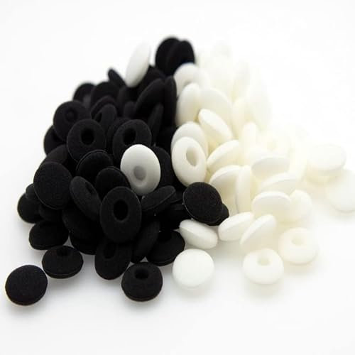 200Pcs Earphone Sponge Mesh Cushion Pads, Replacement Foam Earbud Earpad,Ear Earbuds Headset Covers, Foam Earpad Replacement Covers for Earphones & Headphones