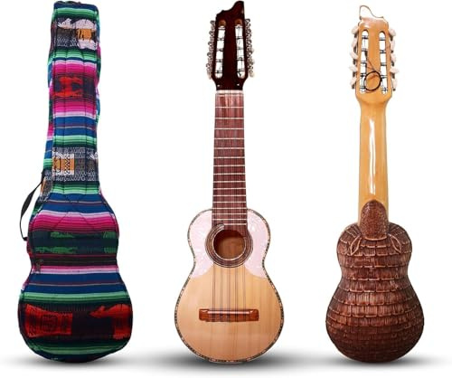 Ukulele, Charango 10 Saiten Gitarre, handgeriebenes Finish, geschnitzt, einzigartige Ukulele, Charango, einzigartiges Instrument für professionelle Anfänger, einzigartige Gitarre, 68,6 cm