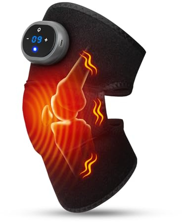 BIBIRE Masajeador de Rodilla Inalámbrico, Rodilleras Electrica con Niveles de Calor y Masaje, para Aliviar el Dolor en las Articulaciones de la Rodilla