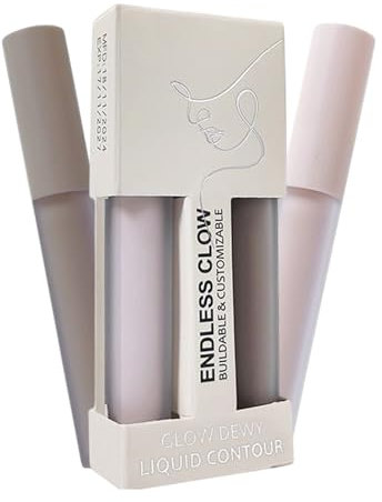 Kustimantu Face Highlighter Stick, Make -up Highlighter Stick - 2x flüssiger Konturstift für Schatten -Make -up,Kosmetik flüssiger Aufheller Stick für Wangenknochen, Lidschatten, Nase, Mund