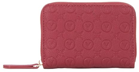 VALENTINO Porte-Monnaie Samba Re Zip Around Wallet Rosso Scuro Bordeaux