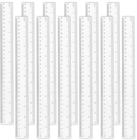 Lineal 30 Cm, 12 Stück Transparente Lineale Für Schule Und Büro, Präzise Messungen Für Kreative Projekte Und Gruppenaktivitäten, Ideal Für Schüler Und Lehre, Lineal 30 Cm Grundschule