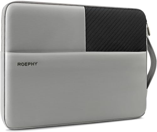 ROEPHY Laptop Tasche 16 Zoll Wasserdicht Tablet Hülle Laptop Sleeve Schutzhülle für 16 Dell/HP Pavilion Envy/Lenovo ThinkPad IdeaPad/ASUS Vivobook/MacBook Pro 16 M3 M2 M1 / Acer, Grau