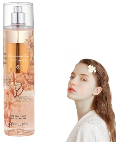 236ml Bodyspray Parfum Damen,Hair Body Sprays,Langanhaltender Duftspray mit Coconut Vanille Passion Fragrance Mist,Feuchtigkeitsspendende Pflege Parfum Damen Ideal für Sommer(Vanille)