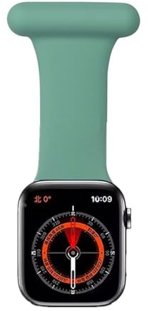 TRIXES Smart Watch Fob - Silicone Nurses Watch Fob - Compatible with Apple Watch Devices - Pin Clasp