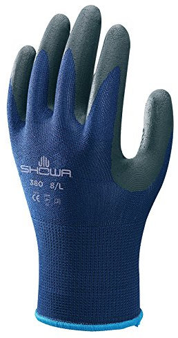 Showa Handschuhe sho385-m Nr. 380 Schaumstoff Handschuh, Größe: M, Blau/Schwarz (2 Stück)