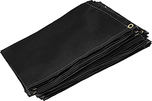 Mophorn Manta de Protección de Soldadura, 8 x 10 FT Manta de Fibra de Vidrio, 2.4 x 3.05m Manta Ignífuga Resistente Color Negro