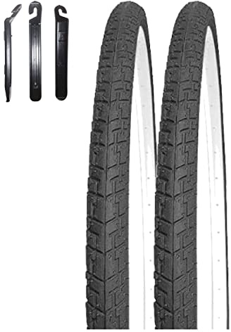 Angebot-Set / 2 x Kenda K-830 Fahrradreifen Fahrradmantel Schwarz/Weiss 37-622 (28 x 1.40) inkl. 3 Reifenheber
