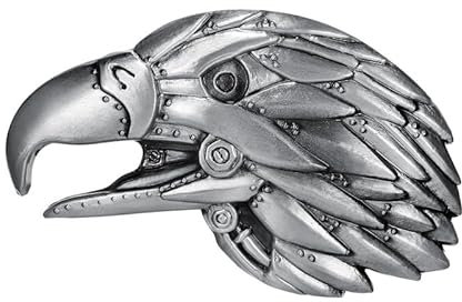 BOBIJOO Jewelry - Gürtelschlaufen Amerikanische Adler Kopf USA 3D Verschluss Dornschließe Metall-Biker Gürtel