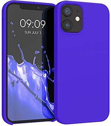 kwmobile Handyhülle für iPhone 12 mini Hülle, für iPhone 12 mini Case - Hülle Silikon - kabelloses Laden - Baltik Blau