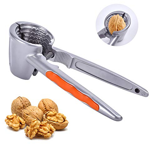 EKKONG 1pcs Schiaccianoci, Acciaio,schiaccianoci in Metallo,Clip Taglia Castagne Cracker Sheller Noce Pinze schiaccianoci in Metallo,Strumento di Cucina,Nut Sheller Tool, Works on Noci, mandorle (D)