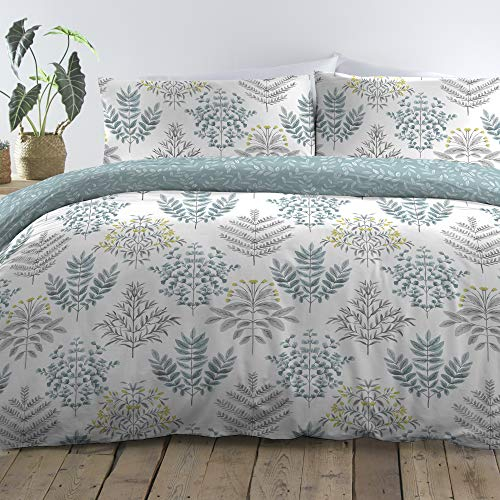 Dreams and Drapes - Emily - Easy Care Duvet Cover Set in Duck Egg, Super-King Bed Size
