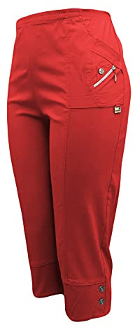 Sockenhimmel Kurze Hosen Damen Sommerhosen Bermuda 7/8 Schlupfhose leichte Stoffhose angenehme Caprihose mit Taschen