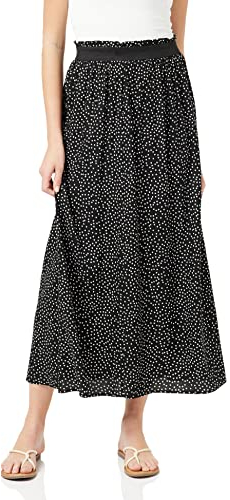 ONLY Damen Onlvenedig AOP Life Long Skirt WVN Noos Rock, Black 2, XS EU
