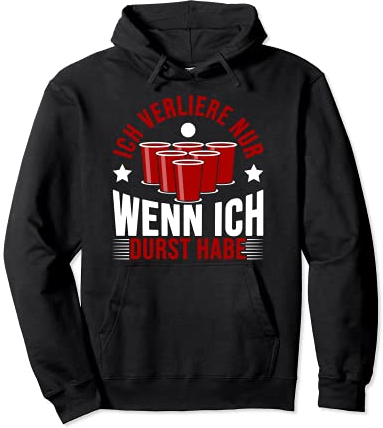 Beerpong Bierpong Trinkspiel Lustiges Bier Spruch Pullover Hoodie