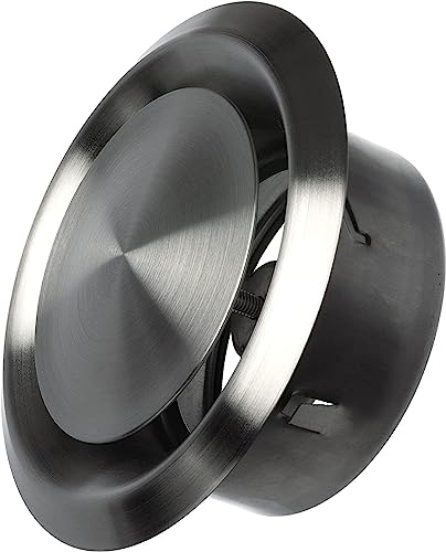 Ø 100mm Diffusore d'aria di Ventilazione e Aspirazione in Acciaio Inossidabile - Valvola a Disco Regolabile - Rotonda Griglia di Ventilazione