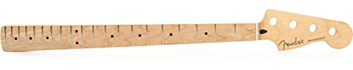 Fender Player Precision Bass Hals, Ahorn, 22 Bünde, Modern C, 9.5 | E-Bass Ersatzteil, Ahorn-Hals, Medium Jumbo Bünde, Modern C-Profil, P-Bass Upgrade, einfache Montage