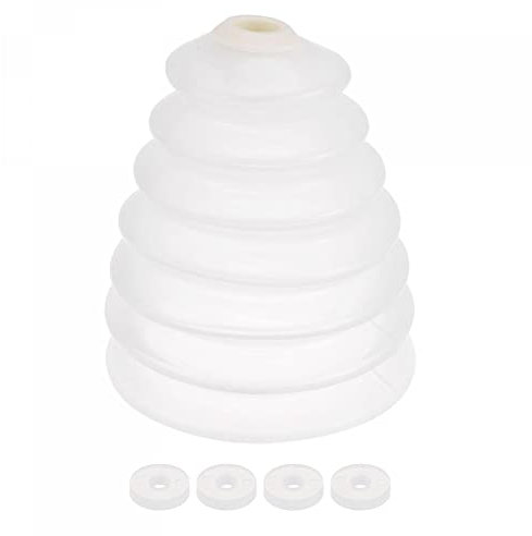 sourcing map Rubber Drill Dust Cover Collector, for Electric Hammer Impact Drill Ash Bowl, Device Tool Accessories, White