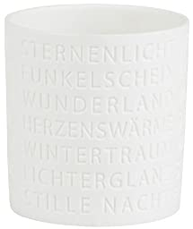 Räder Porzellan Teelichthalter Worte