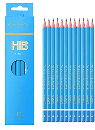 HAIHAOMUM 12 Stück Professionelle Bleistiften zum Zeichnen - Härtegrad HB, für extrem feine Linien und schreiben - Graphitstifte für Kunstler, Einsteiger, Studenten und Kinder