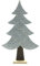 FRANK FLECHTWAREN LED-Tanne Filz, Holz, 17 warmweiße LEDs, batteriebetrieben, Maße: Höhe 56 cm, nur für den Innenbereich geeignet