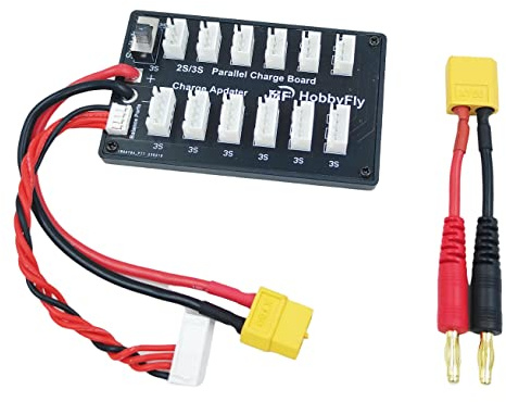 HOBBYFLY Lipo Chargeur de batterie parallèle équilibré pour XT30 2S 3S 7,4 V 11,1 V LiPo Batterie Sm Plug Tamiya