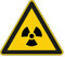 Lot de 10 panneaux d'avertissement pour substances radioactives 50 x 43 mm