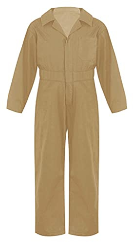 TTAO Kinder Arbeitsoverall Einteilige Blaumann Schutzanzug Jumpsuit Atmungsaktiv Frühling Herbst Junior Rallyekombi Freizeitanzug Größe 110-176