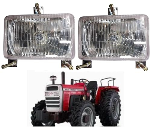 APSMOTIV -Traktor -Scheinwerfer -Assembly -Scheinwerfer -Set mit 12 -V -Volt -Wettbewerbsfähigkeit für Massey Ferguson I 200 3000 300 6100 I artikulierte NA -Serie