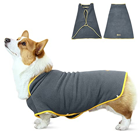 Ownpets Hundermantel, Hunde Winterjacke, Wintermantel, Winddichte Hundeweste, Grau,M