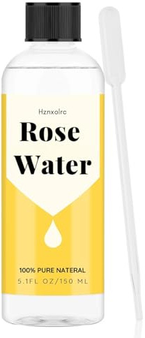 Hznxolrc Rosenhydrosol für das Gesicht, 150 ml, feuchtigkeitsspendender Nebel, 100 % reines Rosenwasser, reinigt und glättet die Haut, fördert die Zellgesundheit, geeignet für alle Hauttypen.