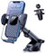 Josnown Support Telephone Voiture, Universel 3 en 1 Porte Telephone Voiture Ventouse pour Tableau de Bord & Pare-Brise & Ventilateur, Super Stable Telephone Voiture pour 4-7 Smartphones