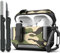 RFUNGUANGO Kompatibel mit Airpod Pro 2 Hülle (2023/2022/2019) mit Reinigungskit, Hartschalen-Schutz Hülle Kompatibel mit Airpods Pro 2./1. Generation (USB-C/Blitzkabel), Schwarzer Tarnanstrich