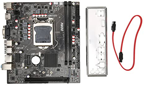 ciciglow Carte Mère H110, Double Canal DDR4 So DIMM, PCIe 3.0, SATA3.0 32 Go/s, Interface M.2 HDMI VGA, USB3.0/2.0, Prise en Charge de la Carte Mère de Jeu M ATX 1151 Broches