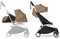 BABYZEN YOYO2 Kompletter Kinderwagen - Inklusive YOYO 0+ Neugeborenen Set (Toffee), Kinderwagengestell (White) & 6+ Textilset (Toffee) - für Kleinkinder bis 22 kg