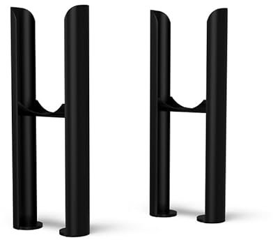 UK RADIATORS- Alpha Column Radiator Feet - 2 Column Black - Sturdy Support for Radiators - Enhance Stability and Style - Easy Installation