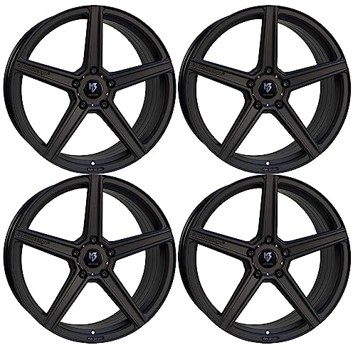 4x MB Design Felgen KV1S 9.0Jx21 ET35 5x112 Schwarz stumpfmatt kompatibel mit Seat Ateca Cupra Ateca Cupra Formentor Tarraco FR Tarraco