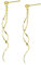 Silber 925 Ohrringe Gold für Damen, Sterling Silber 925 Ohrstecker mit Lange Kette Ohrringe kleine Tropfenkette Quasten Welle, Ohrringe Hängend Baumeln Leicht Ohrstecker Lang Gold für Damen Frauen