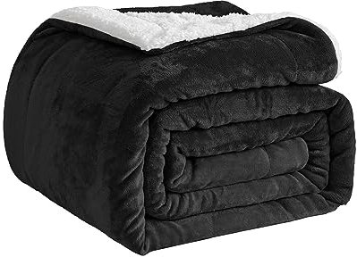 Good Nite Kuscheldecke Flauschig 150x200cm Weiche Fleece Sofadecke für Couch & Wohnzimmer Flauschige Wolldecke Grau Sherpa Decke mit Premium Flauschfleece