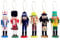 6pcs Small Wooden Nutcracker Soldier Christmas Decorations, Mini Nutcracker Soldier Puppet Doll Pendant for Tree, Xmas Decor