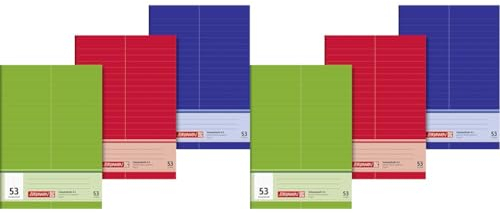 Brunnen 1043935 Vokabelheft (A5, 32 Blatt, liniert, mit Teilungslinie) 1 Stück (Packung mit 2)