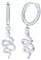 Yumilok Damen Creolen Ohrringe Schlange Ohrstecker Ohrhänger Creolen Tier 925 Sterling Silber Ohrschmuck Hoop Huggie Piercing für Frauen Mädchen