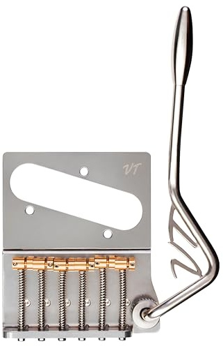 Vega-Trem VT2ND Teletrem Tremolo Bridge for Telecaster Guitar No Mods Easy Installation Vibrato System Divebomb Capable Adjustable Saddles Spring Tension Guitar Accessories