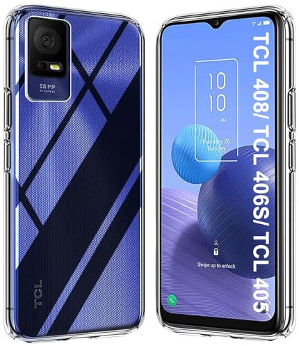 LYJERRY Custodia Per TCL 405 / TCL 406S / TCL 408 Per TCL 405 / TCL 406S / TCL 408 Caso Protettiva Leggero Protector Morbido TPU Cover Silicone di gomma Phone Case