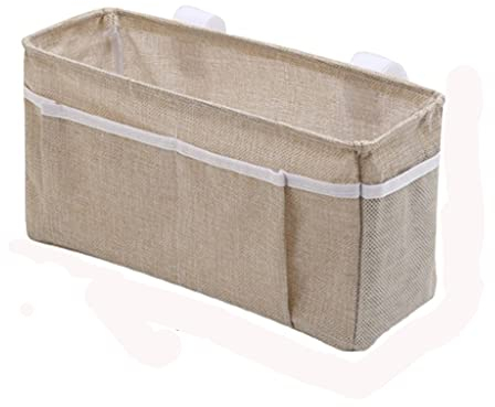 ArinkO Beige Hängetasche für Schlafsäle und Etagenbetten – Aufbewahrungslösung mit Mehreren Taschen für Kleinigkeiten und Nachttischartikel